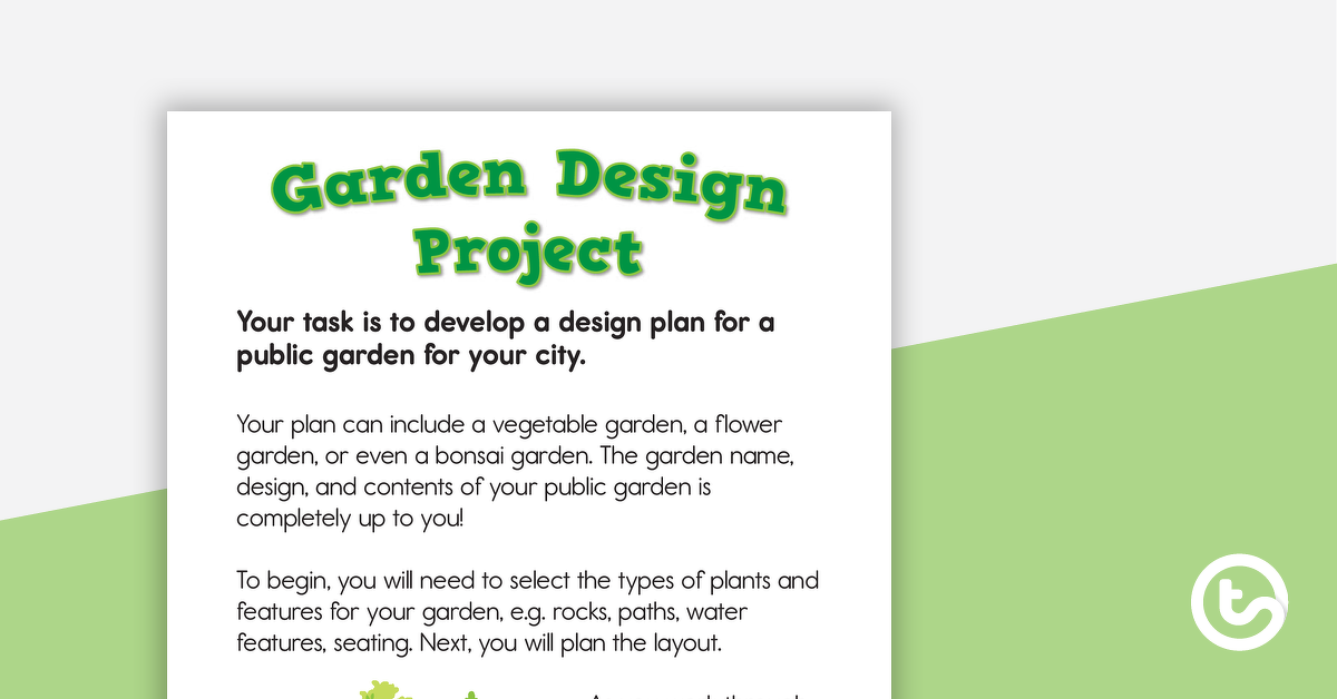 Preview image for Garden Design Project - teaching resource