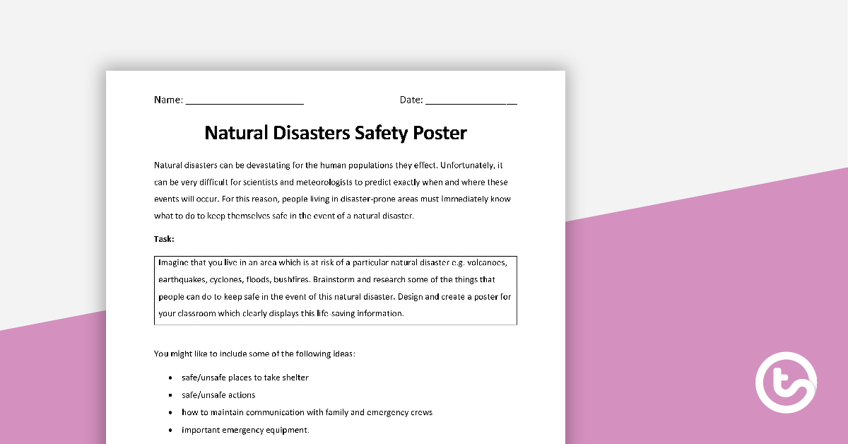 预览图像自然灾害安全海报——教学资源