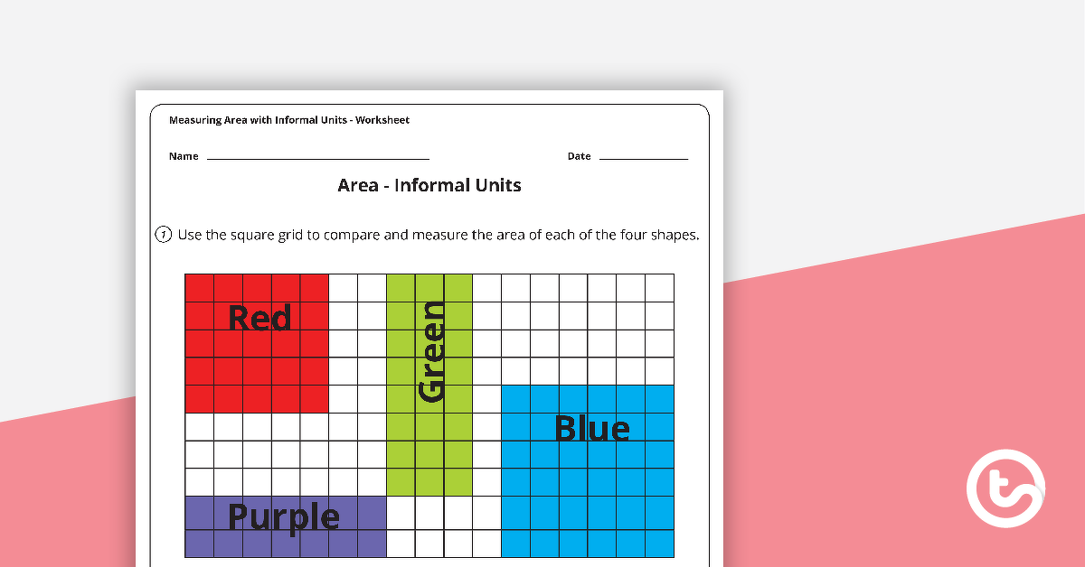 Preview image for Measuring Area with Informal Units - teaching resource