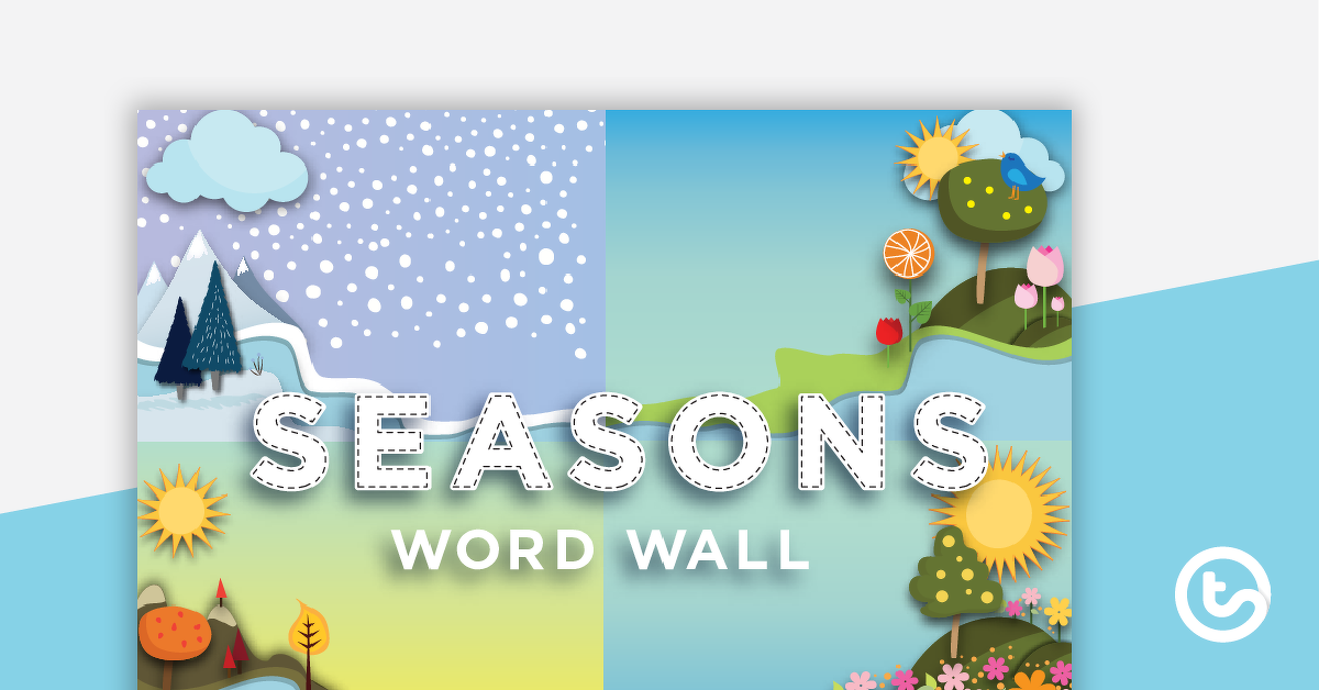 季节Word Wall词汇 - 教学资源预览图像