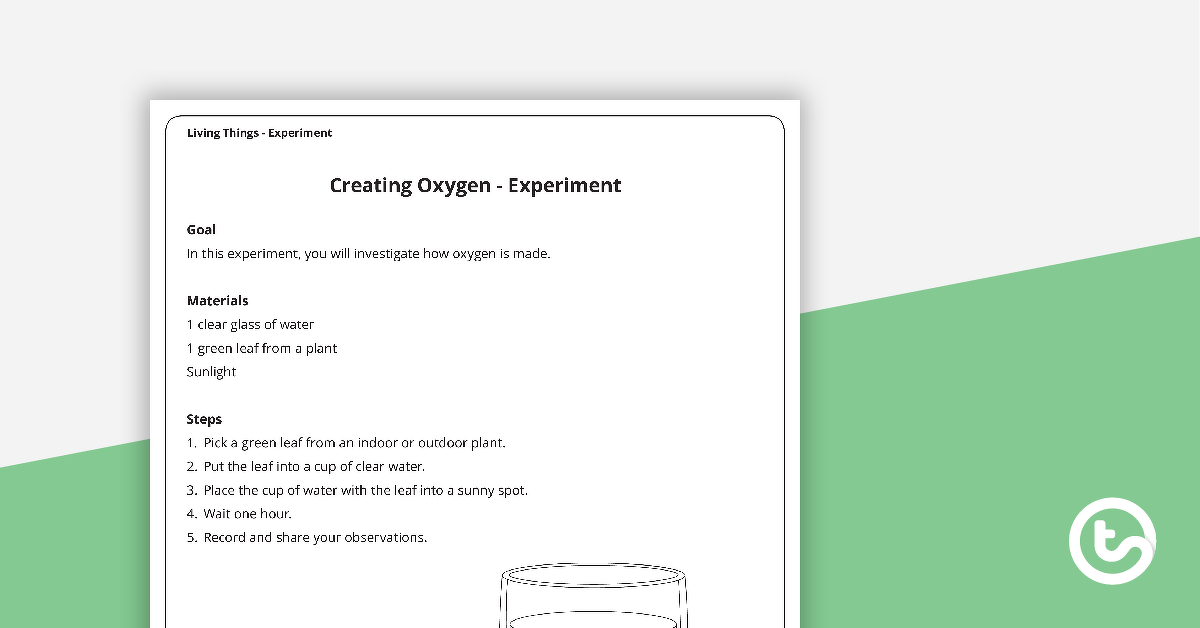 Preview image for Creating Oxygen - Experiment - teaching resource
