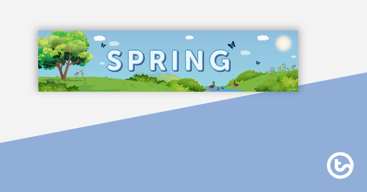 Preview image for Spring Display Banner - teaching resource