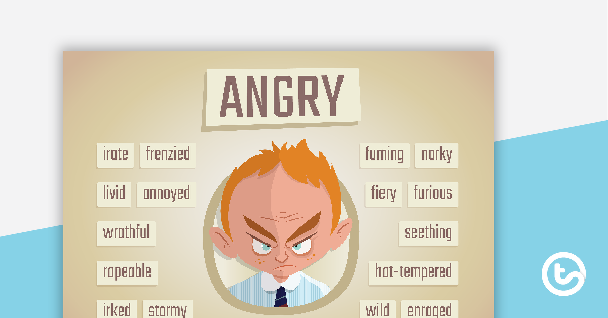 Preview image for Angry Synonyms Poster - teaching resource