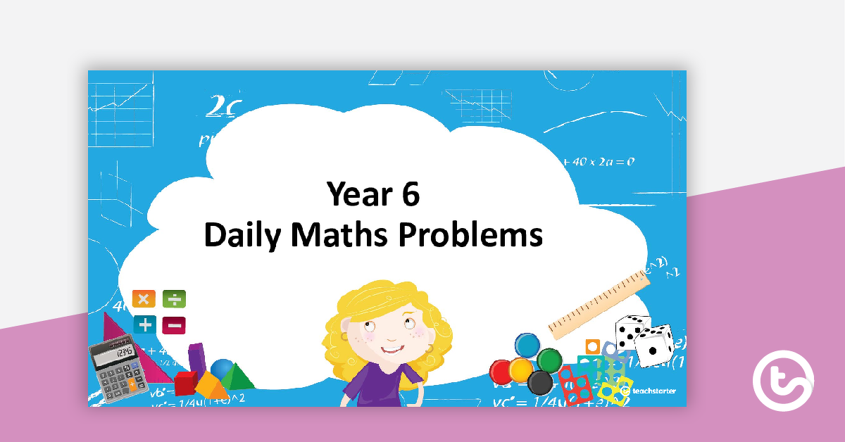 每日数学问题的预览图像 -  6年 - 教学资源