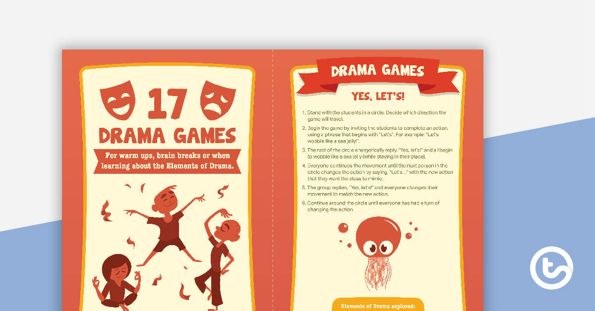 Preview image for Drama Game Task Cards - teaching resource