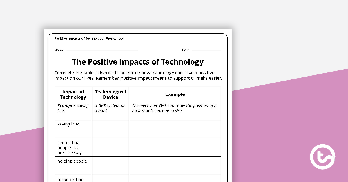 预览图像对技术工作表的积极影响 - 教学资源