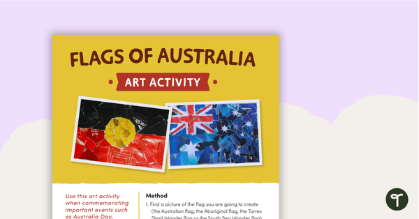 澳大利亚国旗的预览图像 - 艺术活动 - 教学资源