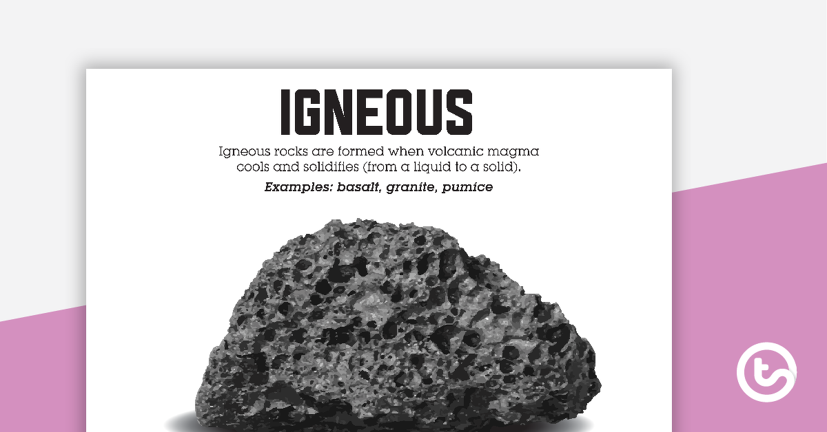 预览图像的岩石类型的海报——教学资源
