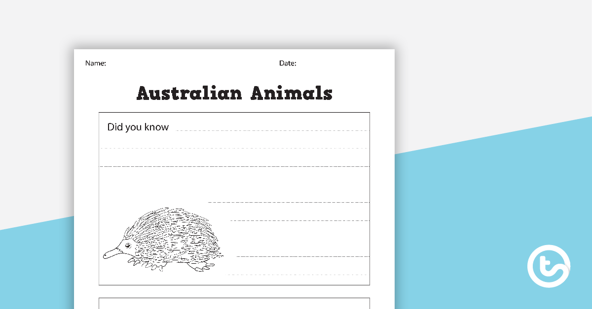 预览图像为澳大利亚动物工作表-你知道吗?——教学资源