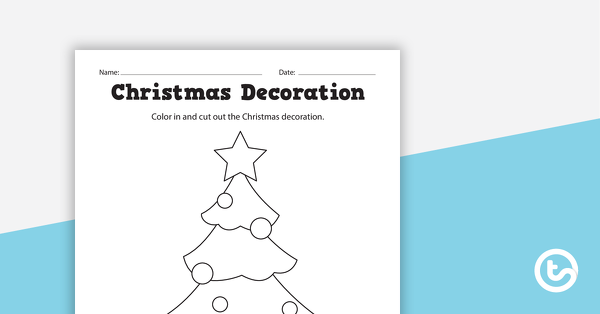 Thumbnail of Christmas Decoration Coloring Sheets - teaching resource