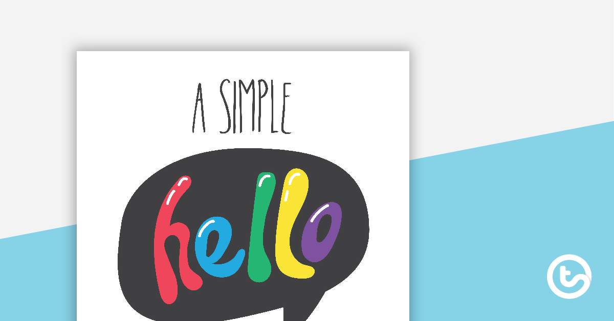 预览图像为一个简单的Hello积极性海报——教学资源