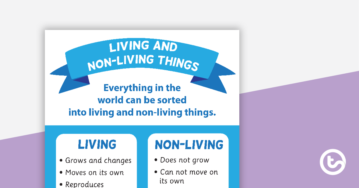 Preview image for Living and Non-Living Things Poster - teaching resource