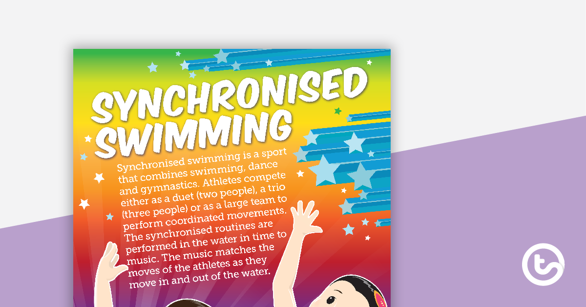 预览图像对奥运会运动海报——花样游泳教学资源
