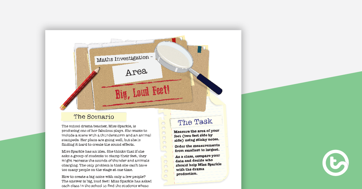 Preview image for Area Investigation - Big, Loud Feet! - teaching resource