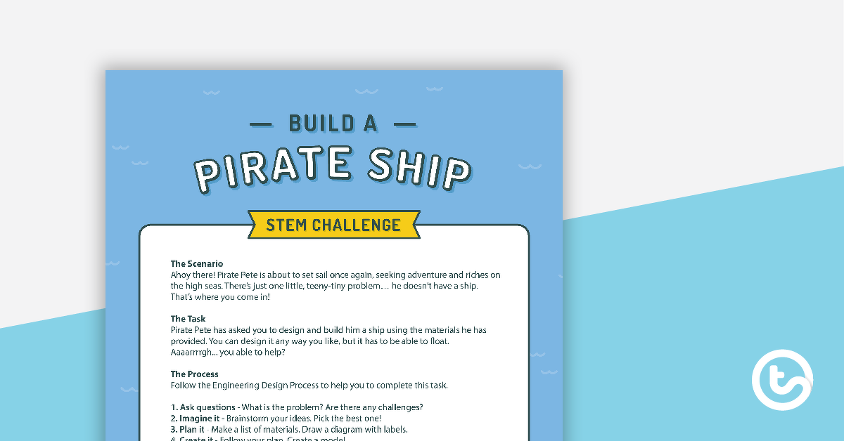 Preview image for Build a Pirate Ship STEM Challenge - Early Years - teaching resource