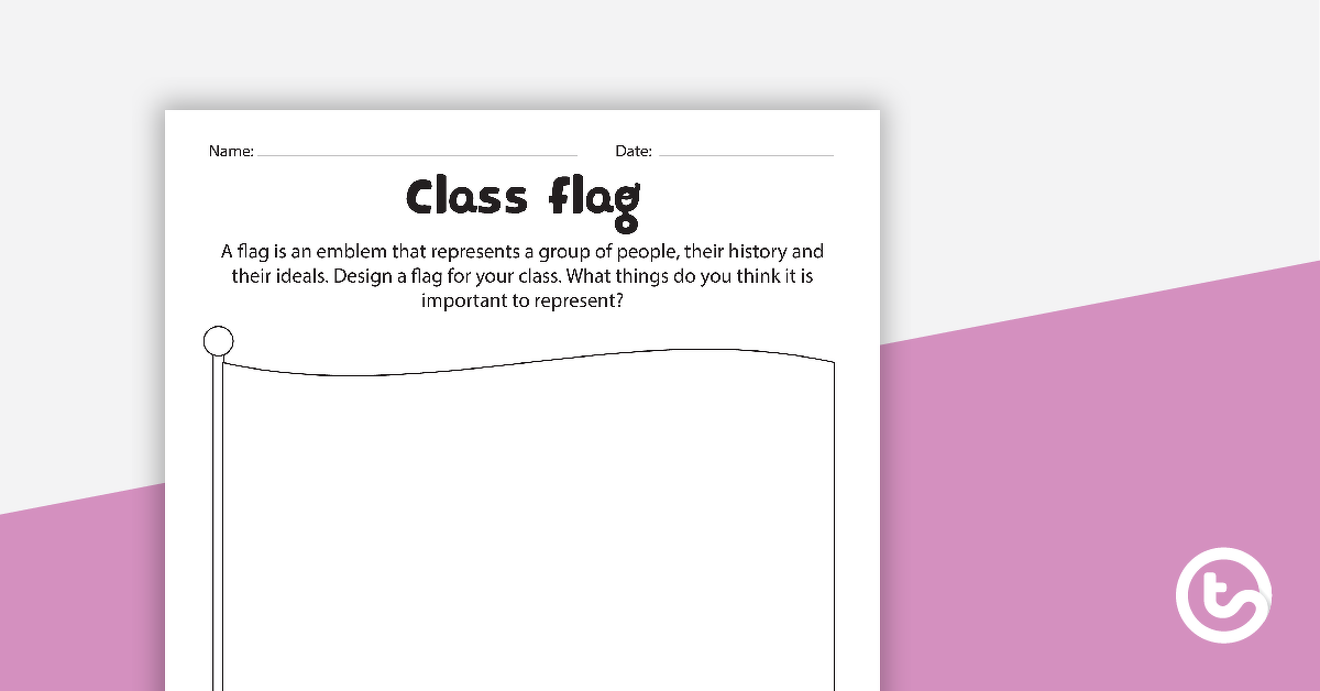 Preview image for Class Flag Activity Worksheet - teaching resource