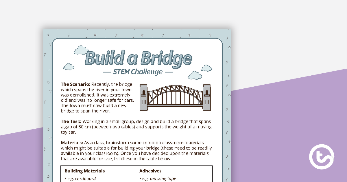 预览图像为STEM调查-建立桥梁-教学资源