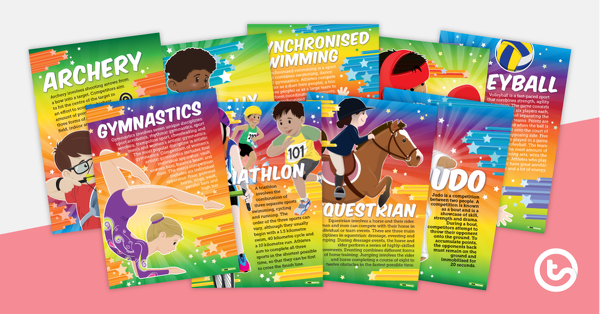 Thumbnail of 9 Olympic Games Sport Posters - teaching resource