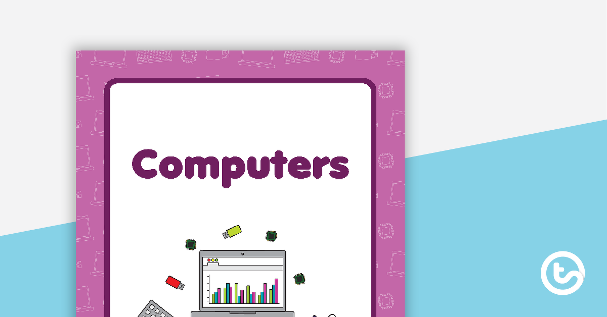 预览图像计算机书的封面——版本2——教学资源