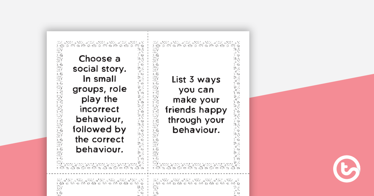 Preview image for Social Stories - Activity Cards - teaching resource
