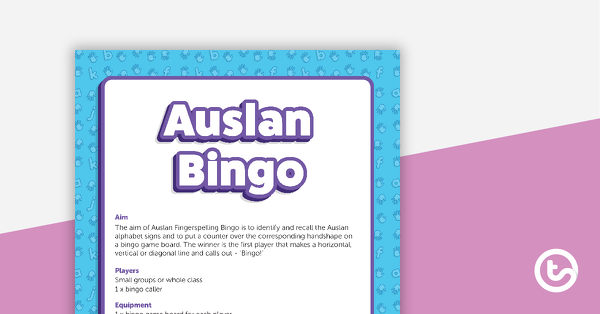 Preview image for Auslan Alphabet Bingo - teaching resource