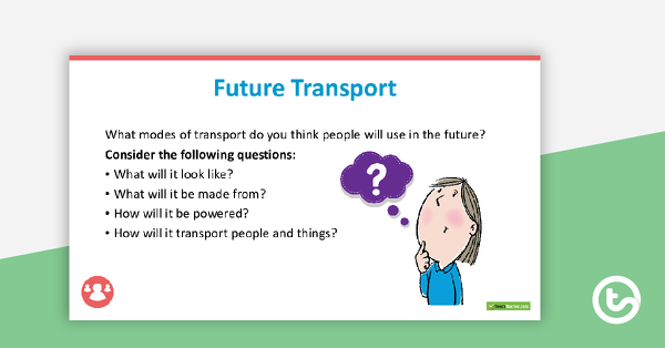 缩略图的交通工具——过去、现在和未来的幻灯片——教学资源