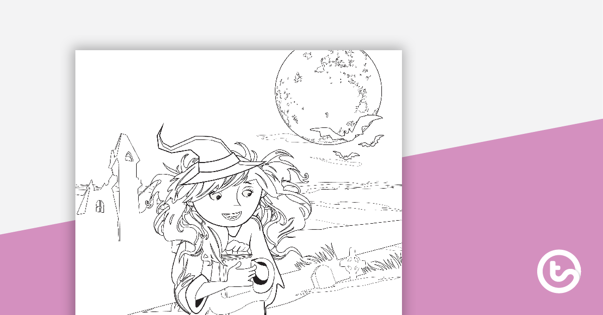 Preview image for Witch Coloring Picture - teaching resource