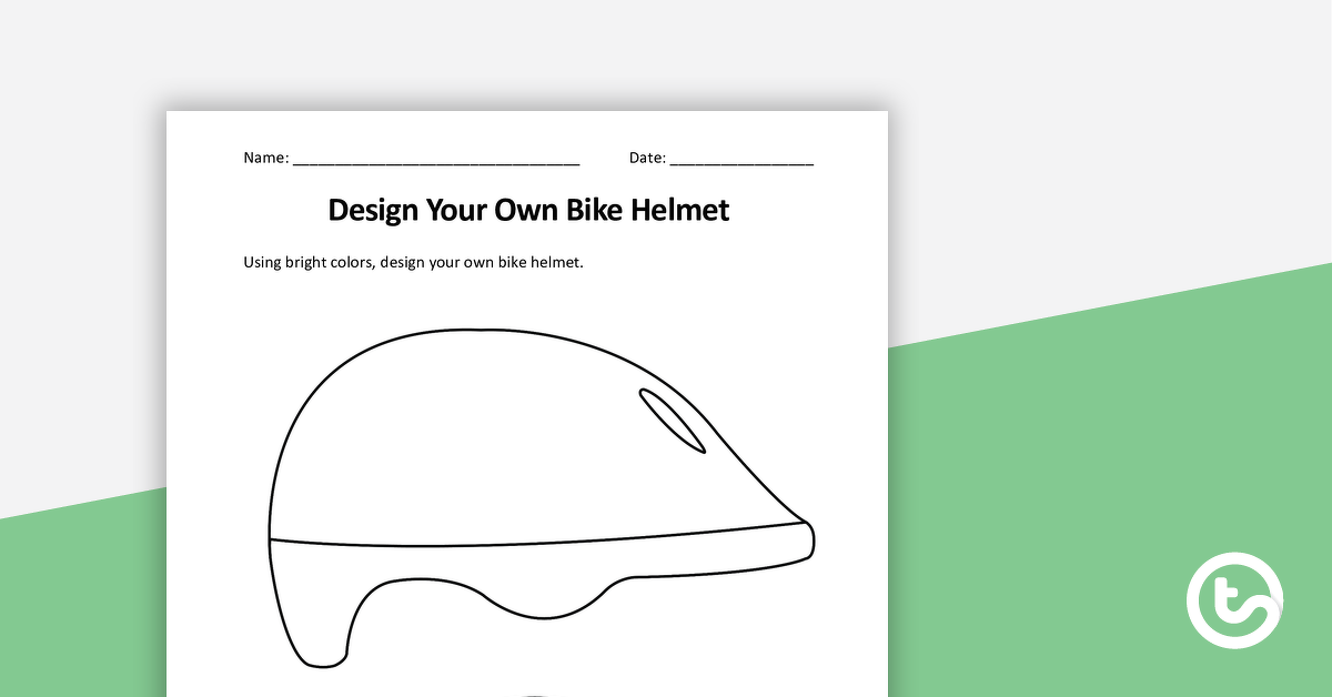 预览图像为设计你自己的自行车头盔-工作表-教学资源