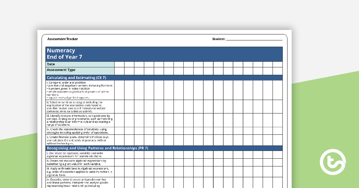 queensland assessment trackers teaching resources teach starter