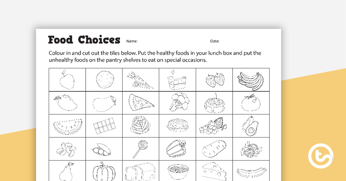 预览图像对食物选择排序活动——教学资源