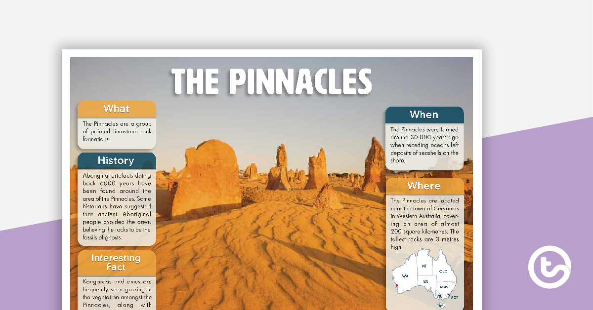 Preview image for The Pinnacles Poster - teaching resource