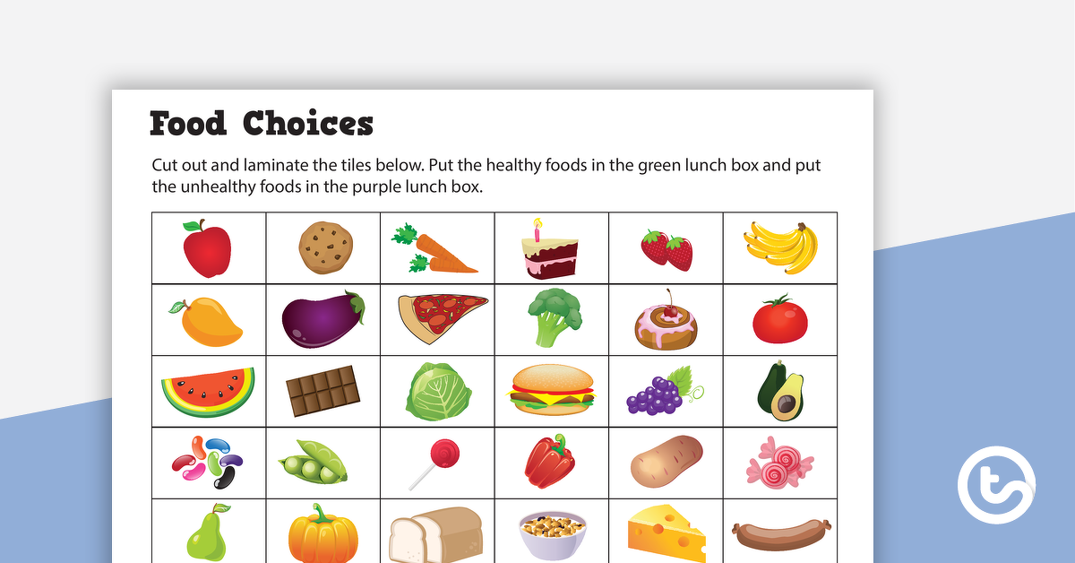 预览图像食物选择分类活动-午餐盒-教学资源
