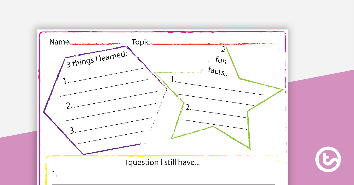 Preview image for 3-2-1 Feedback Plan - teaching resource