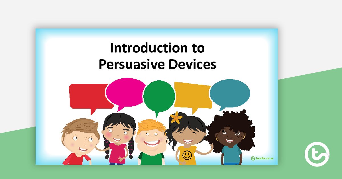 Preview image for Introduction to Persuasive Devices PowerPoint - teaching resource