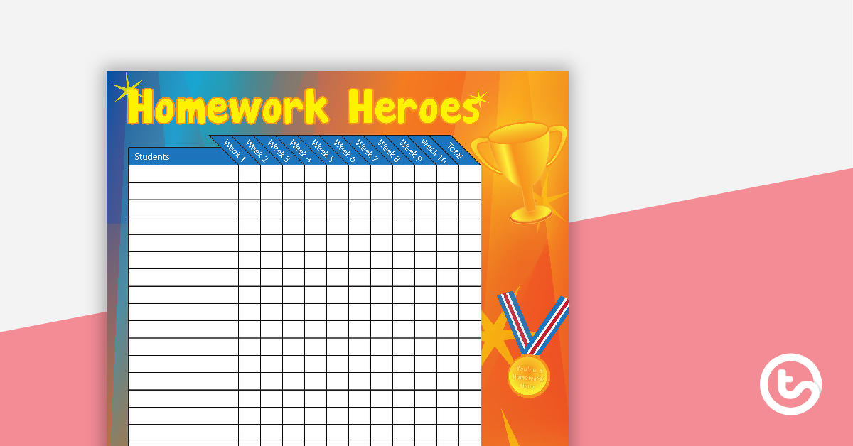 预览图像的家庭作业英雄图表-教学资源