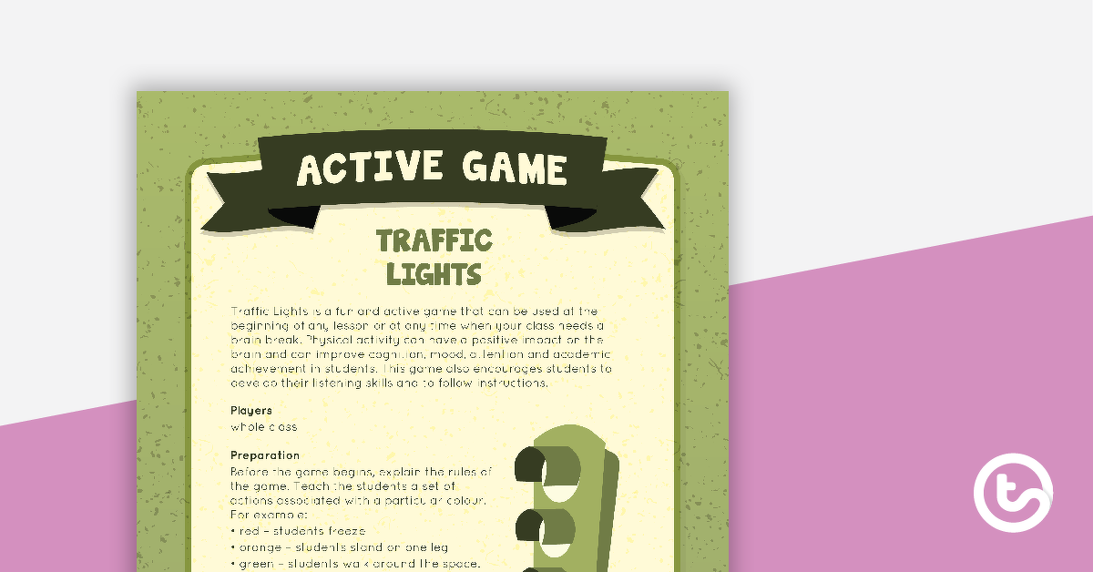 交通灯活动游戏的预览图像-教学资源