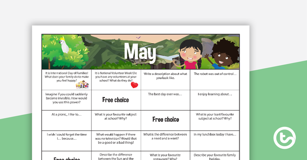 Thumbnail of May Writing Prompts - Lower Primary - teaching resource