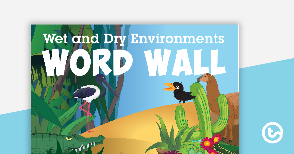 预览图像为干态和湿态环境词词汇墙——教学资源