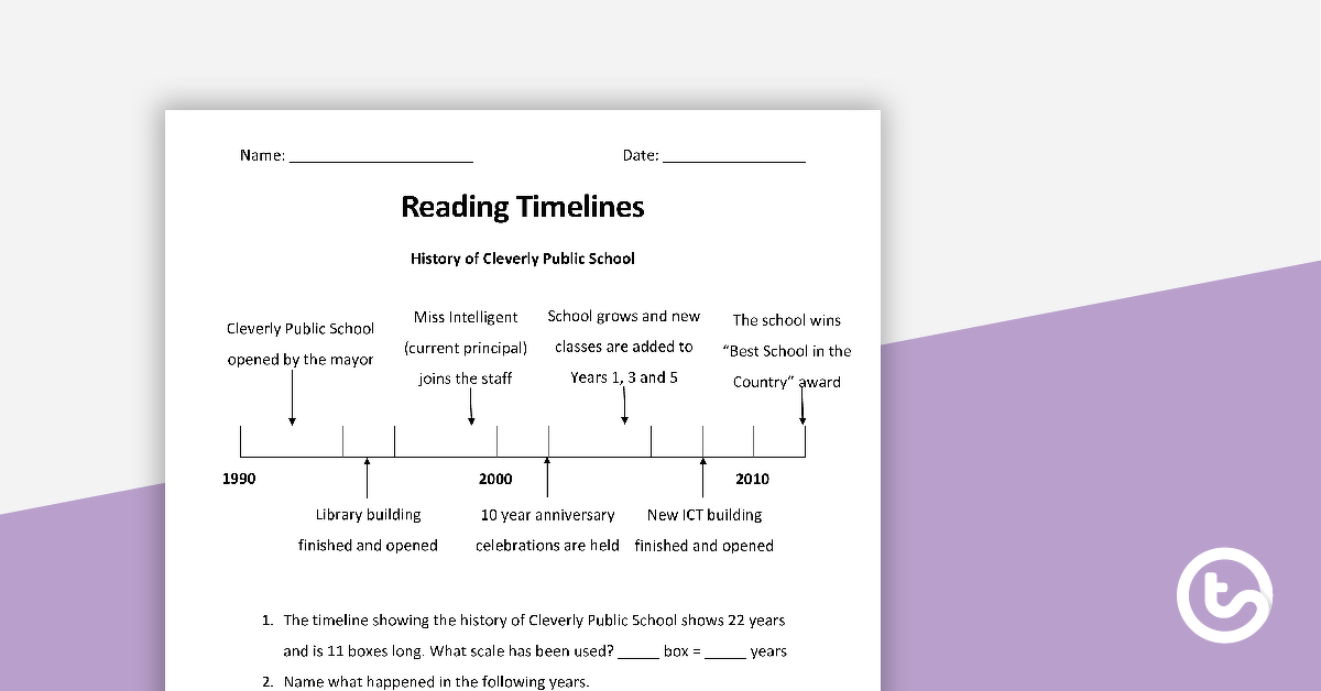 预览图像以阅读和构建时间表工作表 - 教学资源