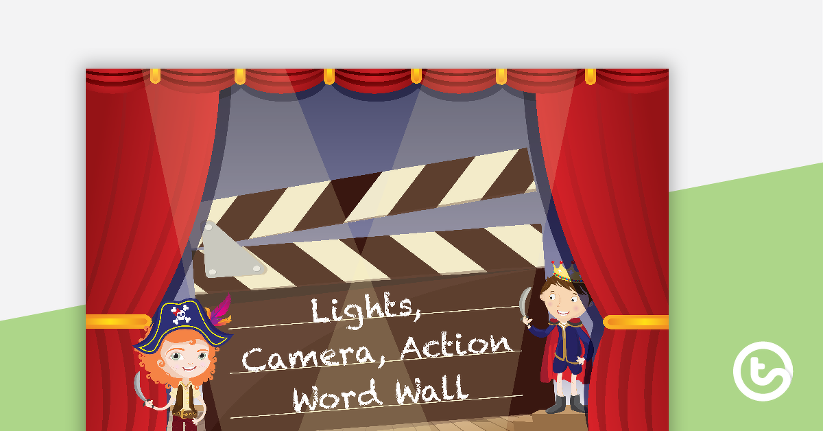 灯光，相机，动作的预览图像 - 剧院字墙词汇 - 教学资源