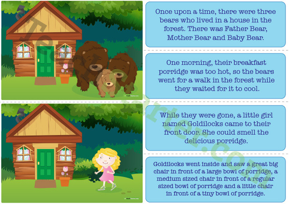 《金发姑娘和三只熊的缩略图测序活动卡——教学资源