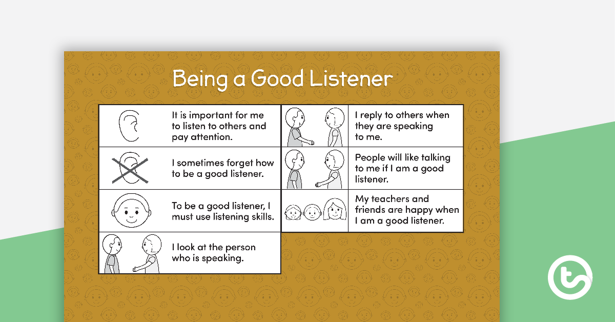 Preview image for Social Stories - Being a Good Listener - teaching resource