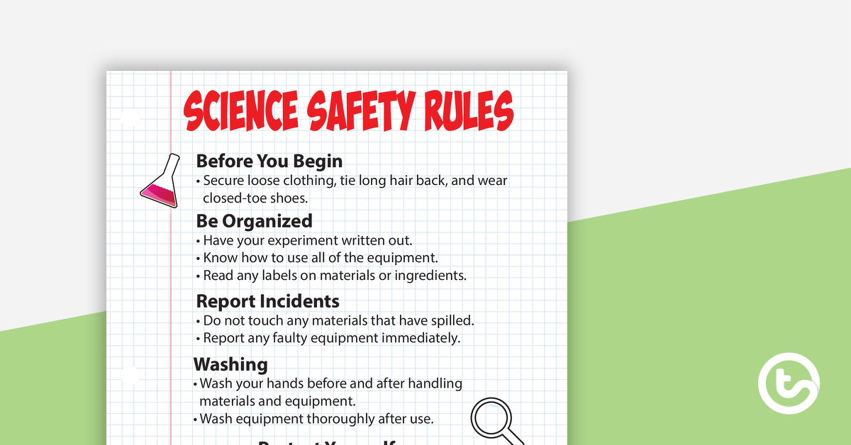 Preview image for Science Safety Poster - teaching resource