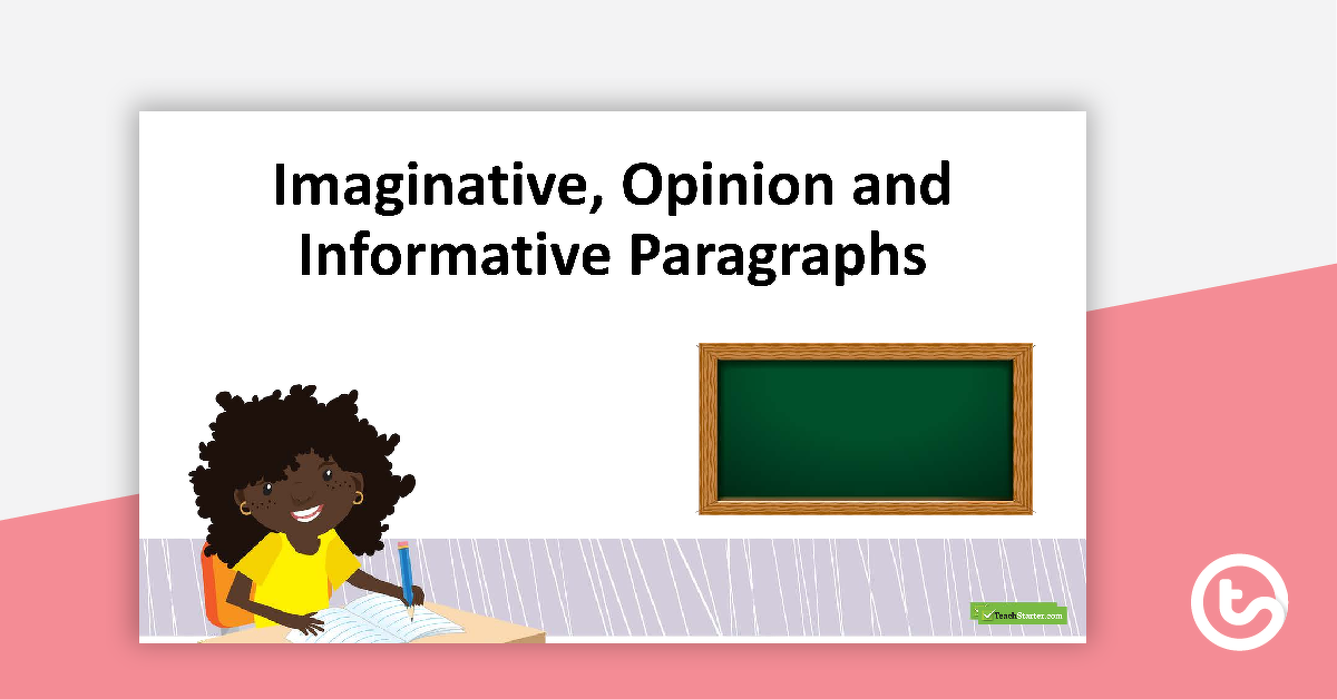 预览图像想象力，意见和信息段落PowerPoint -教学资源