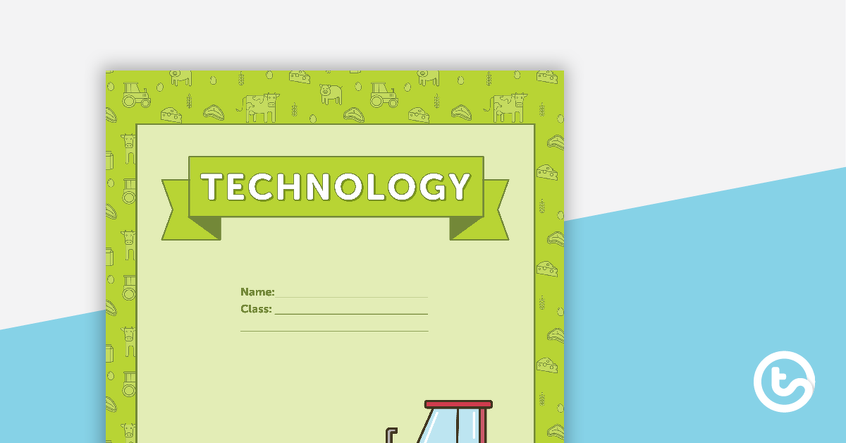 Preview image for Technology - Plant and Animal Themed Title Page and Personal Vocabulary Sheet - teaching resource
