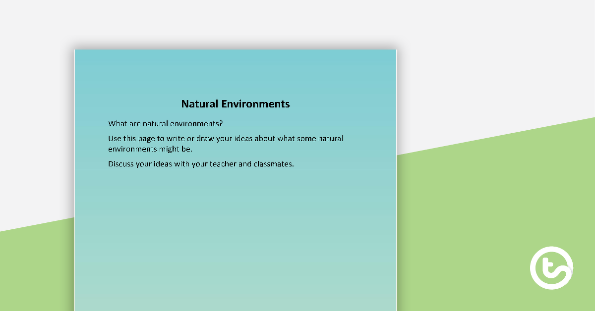 自然和建筑环境的预览图像 - 集思广益页 - 教学资源