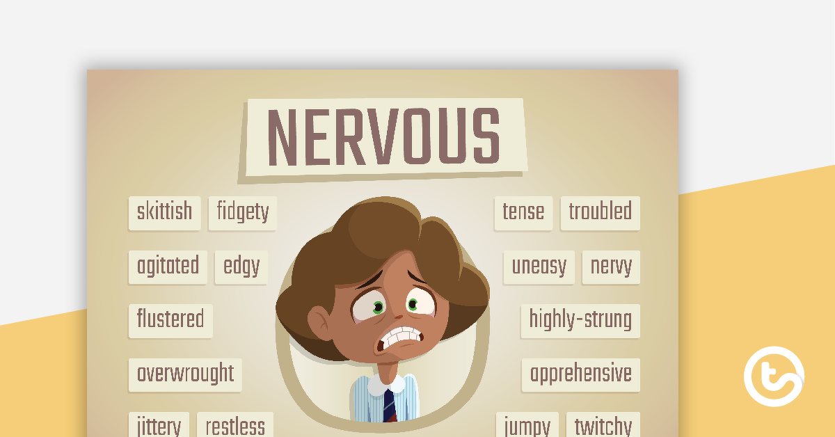 Preview image for Nervous Synonyms Poster - teaching resource