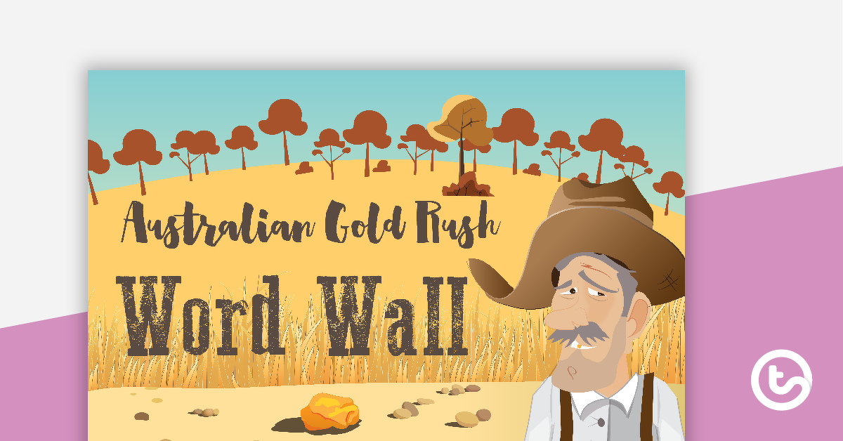 Preview image for Australian Gold Rush - Word Wall - teaching resource