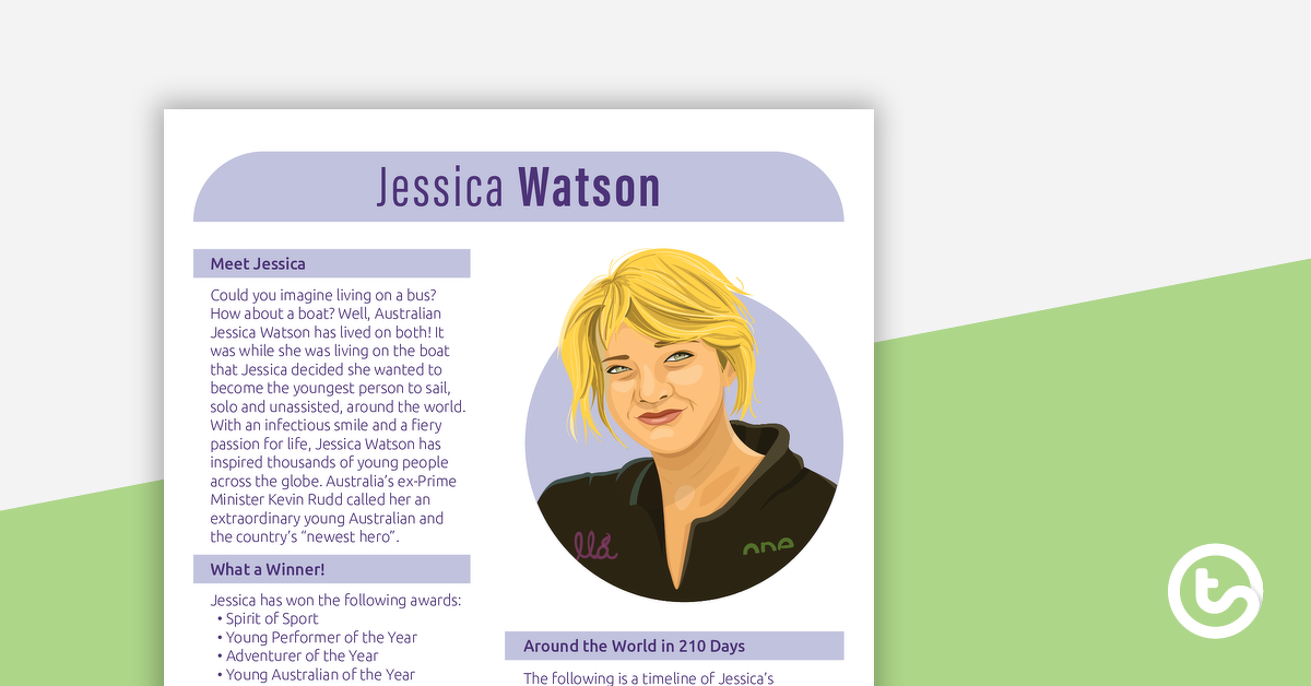 励志女人简介预览图像 -  Jessica Watson  - 教学资源