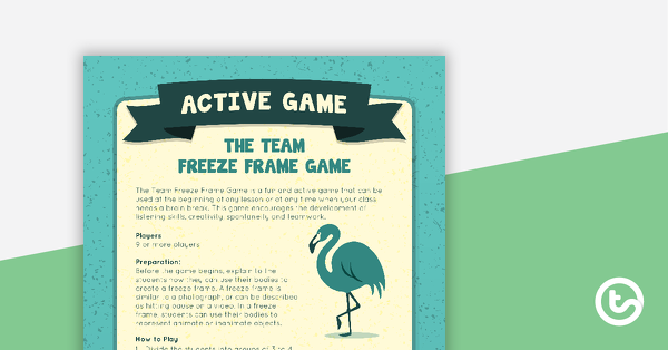 Preview image for The Team Freeze Frame Active Game - teaching resource